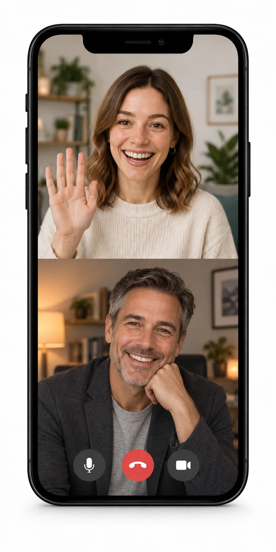 Illustration of a sugar baby and sugar daddy getting acquainted on a video call